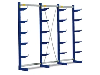 Draagarmstelling 2500x3255x640mm 6etages 1640kg/etage Ral5010 - 2
