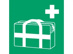 Pictogram bordje Djois EHBO koffer 200x200mm groen