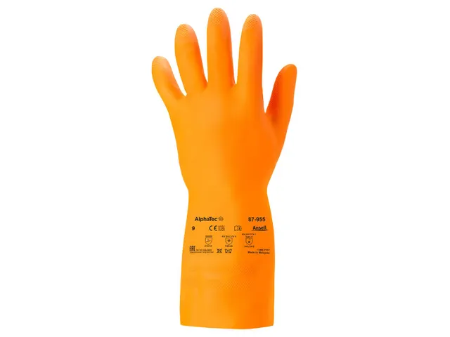 Ansell AlphaTec 87-955 handschoen Oranje Latex Gevlokt maat 10.5-11