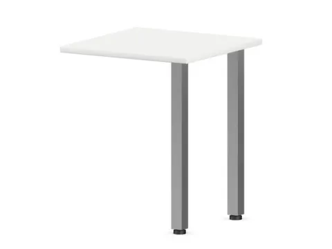 aanbouwtafel,i.h.v.,HxBxD 720-840x600x600mm,2voeten verchroomd,Bl-wit