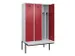locker met bank,voor scheiding van kleding,HxBxD 2120x1200x815mm,3vak