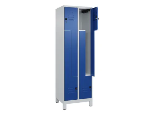 Z-garderobekast,HxBxD 1950x600x500mm,vak B 150/300mm,draaigrendel