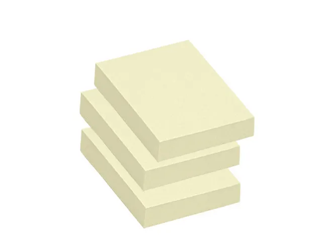 Bloc-mémos 50x40mm jaune 3 blocs de 100 feuillets