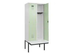 locker met bank,HxBxD 2120x800x815mm,2vak,vak B 400mm,cilinderslot