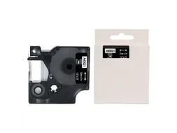 Labeltape Dymo Compatible 45021 D1 12mmx7m Wit Op Zwart