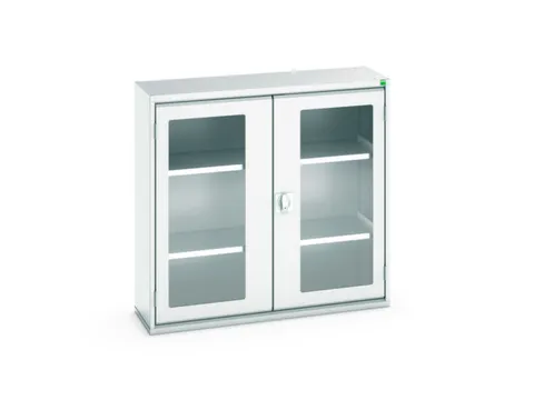 vitrinekast 1000x1050x350mm 2xStalen bodem romp RAL7035 front RAL7035