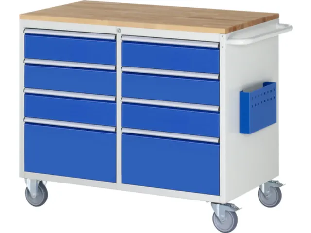 gereedschapswagen,HxBxD 975x1145x650mm,beukblad,draagverm. 450kg