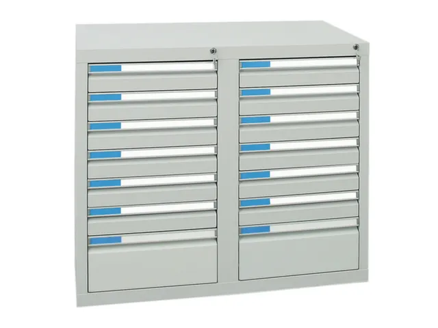 ladekast HxBxD 900x1000x500mm 14laden vergrendeling RAL7035