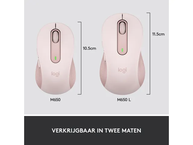 Logitech Signature M650 Muis Maat L Roze
