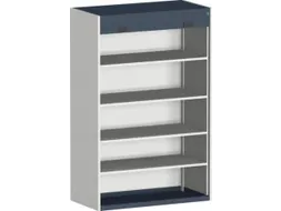 roldeurkast 2000x1300x650mm 4xStalen bodem cil.-slot RAL7035 RAL7016