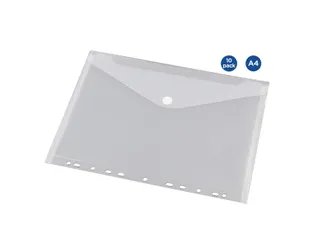 Enveloptas HF2 A4 240x310mm 11-gaats PP transparant wit - 4