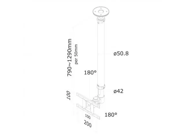 Neomounts Beamer Plafondsteun Zwart