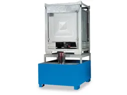 Opvangbak 1x Ibc Opvangvol. 1000l Staal 1070x1300x1360mm Aftapbok