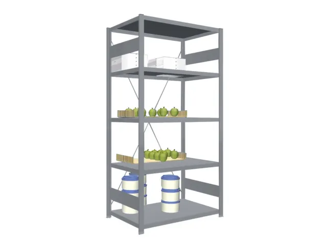 Rvs Inhaakstelling Basis 2000x1060x635mm 5legborden Vaklast 200kg