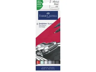 Sketchmarker Faber-Castell Goldfaber etui 6 stuks Car design op alcoho - 1