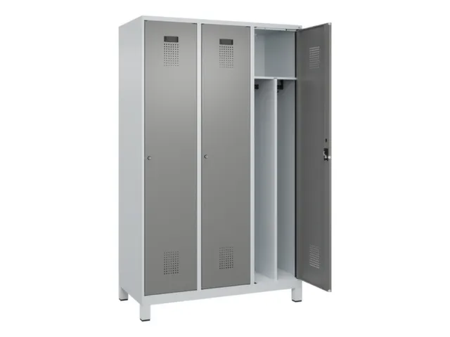 locker voor scheiding van kleding,HxBxD 1950x1200x500mm,3vak