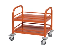 Serveerwagen,Draagverm. 80Kg,2Etage(S),Staaletage,Oranje