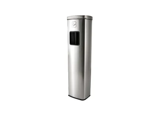 Afvalbak met asbak BRASQ 20 liter AT400 rvs