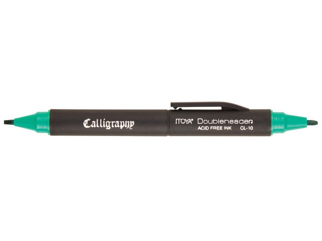 Kalligrafiepen Itoya CL10 1.5mm én 3.0mm penpunt groen | ArtSupplyShop.nl