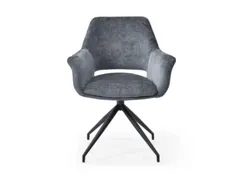 Bezoekersstoel,Stervoetonderstel Ronde Buis Zwart,M. Armleuningen