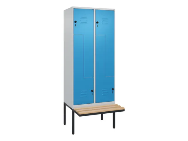 Z-garderobekast,HxBxD 2120x800x815mm,4vak,vak B 400mm,draaigrendel