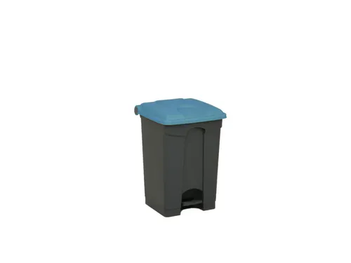 pedaalemmer,1x45l,HxBxD 600x398x410mm,romp PP grijs,deksel PP blauw