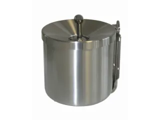 Wandasbak van RVS,HxØ 165x150mm,romp RVS,m. kogelkop - 2