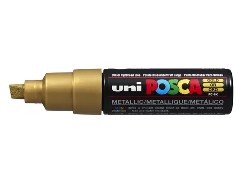 Verfstift Posca PC8K Brede punt 8mm schuin goud
