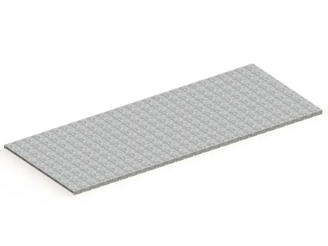 legbord van plaatstaal,v. palletstelling,BxD 2700x1100mm,vakl. 2700kg