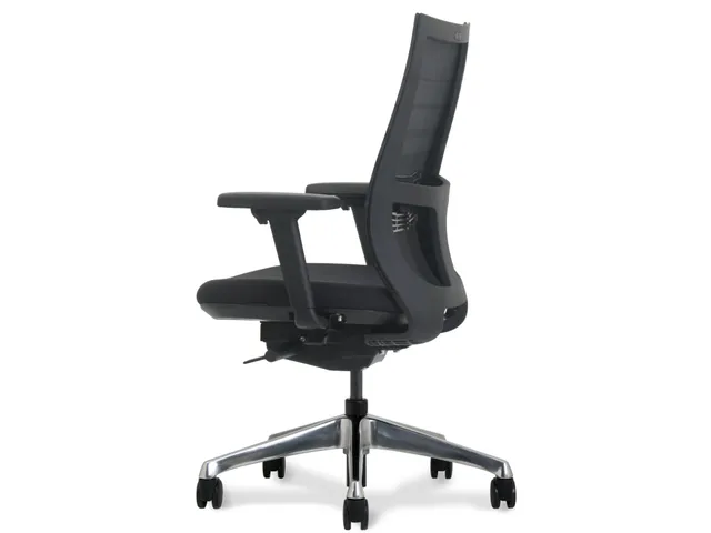 Bureaustoel Deluxe Zwart met Lendensteun Ergonomisch