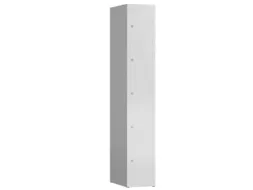 Lockerkast 1800x310x500mm 1x5 vakken cilinderslot, sokkel, RAL7035