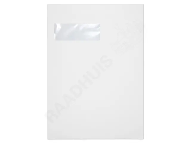 Envelop Raadhuis 229x324 C4 VL akte plakstrip wit 120gr 25 stuks