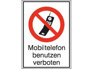 verbodsbord,Gebruik mobiele telefoon verboden,PVC,HxB 185x131mm - 1