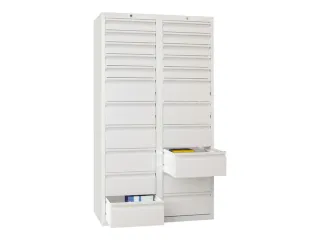 ladekast HxBxD 1800x1000x500mm 22laden RAL7035 front RAL7035 - 2