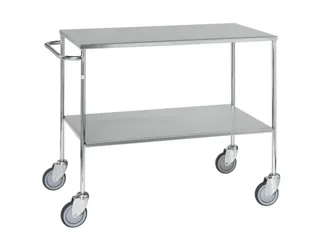Serveerwagen,Draagverm. 200Kg,2Etage(S),Houten Legbordetage - 1