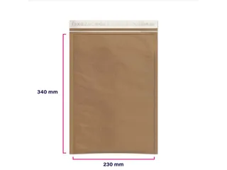 Duurzame Verzendenvelop 250x340mm Bruin 100 Stuks - 2