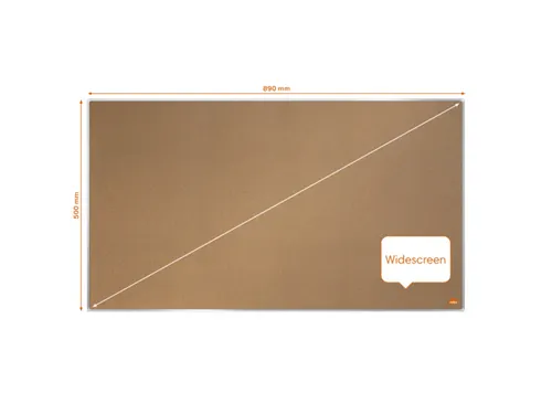 Prikbord Nobo Impression Pro widescreen 50x89cm kurk