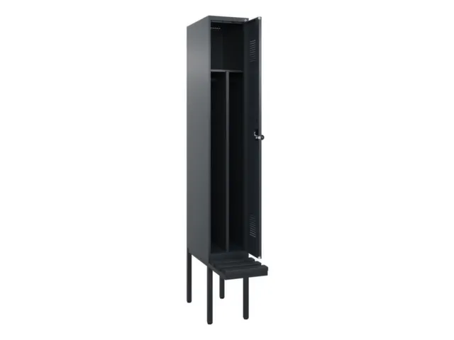 locker met bank,voor scheiding van kleding,HxBxD 2120x300x815mm,1vak