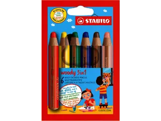 Kleurpotloden Stabilo Woody 880 6Stuks Assorti - 2