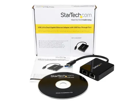 Usb 3.0 Naar 2-poorts Gigabit Ethernet adapter Nic Met Usb-poort