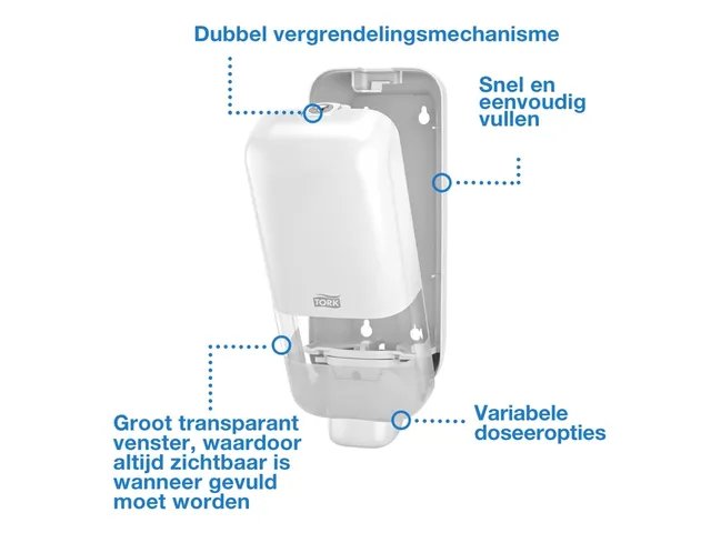 Zeepdispenser Tork S4 Elevation 1000ml wit 564500