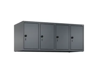opzetkast,v. locker,4vak.,vak B 300mm,HxBxD 500x1200x500mm,vleugeldeur - 1