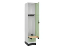 locker met bank,HxBxD 1950x400x815mm,1vak,vak B 400mm,draaigrendel