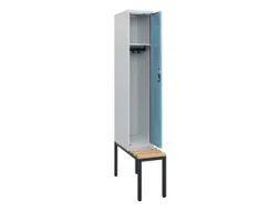 locker met bank,HxBxD 1950x300x815mm,1vak,vak B 300mm,cilinderslot