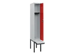 locker met bank,HxBxD 1950x300x815mm,1vak,vak B 300mm,cilinderslot