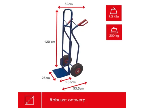 Steekwagen Staal blauw laadvermogen 200 kg
