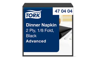Tork 470404 Dinnerservet 2-laags Advanced 1/8 vouw Zwart 12x150 stuks - 1