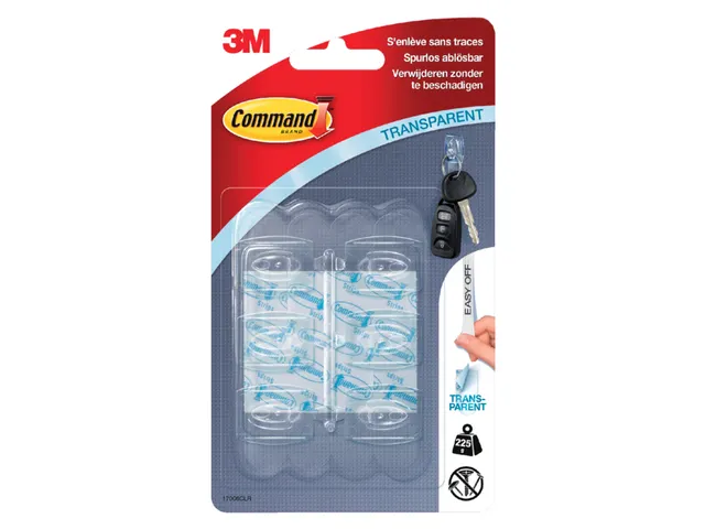 Haak Command mini inclusief bevestigingsstrip transparant 6 stuks