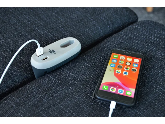 Laadstation Brennenstuhl Sofa 1 eurosocket 2 USB zwart/grijs