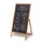 Krijtstoepbord Houten A-Bord Flip 68x140cm Lichtbruin